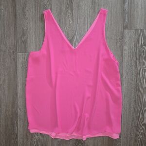 Lilly Pulitzer Bright Pink V-Neck Reversible Tank Top